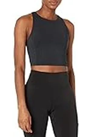 Amazon Sujetador Deportivo de Cuello Alto, Espalda Cruzada, Efecto Remodelante - colores interrumpidos Mujer, , 5XL Grande