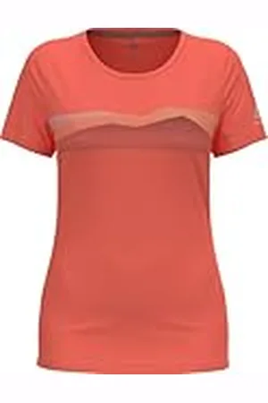 Odlo Camiseta de Senderismo para Mujer F-Dry con Estampado de Cresta de montaña