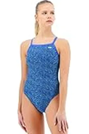 Tyr Durafast Elite Diamondfit-Bañador Traje de baño de una Pieza, Azul/Verde, 36 para Mujer