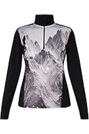 mc kinley McKINLEY Daniston Langarmshirt Camiseta de Manga Larga para Mujer, Black Night, 48
