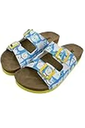 Dogo Femme Cuir Vegan Bleu Sandales - Meow Mix Motif