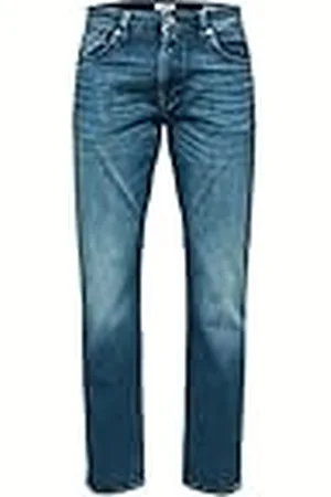 SELECTED Slh196-straightscott 31601 M.Blue W Noos Pantalones Vaqueros, , 36W x 32L para Hombre