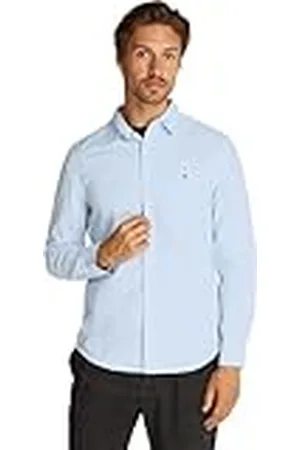 Tommy Hilfiger Camisa Hombre Flex Poplin Kent Collar Camisa business, Azul (Sweet Blue), XL