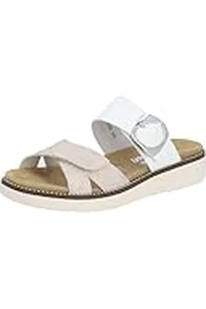 Remonte D2048, Sandalia Mujer, Oro Rosa, Blanco 90, 43 EU