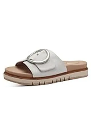 Tamaris Comfort 8-87106-42 108 White Nappa Slipper Komfortable Mehrweite Alltagsschuh Festlich Elegant, Sandalias Planas Mujer, Color , 41 EU Ancho