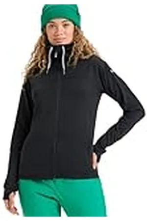 Roxy Sudadera de Forro Polar con Cremallera Completa, Color Negro