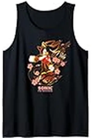 Sonic The Hedgehog Shadow con flores de cerezo Camiseta sin Mangas