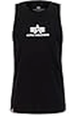 Alpha Industries Basic Camiseta, Negro (Black-03), L para Hombre