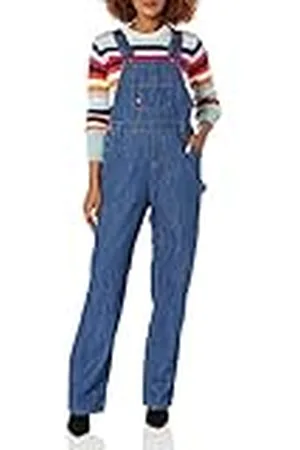 Dickies Bib Relaxed Straight Mono con Peto, Medio Stonewash, XXL para Mujer