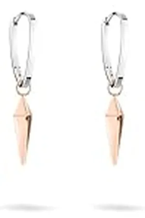 liebeskind Berlin - Pendientes de aro con colgante de péndulo de acero inoxidable 3,6, 3,6 cm, Acero inoxidable, Sin piedra preciosa