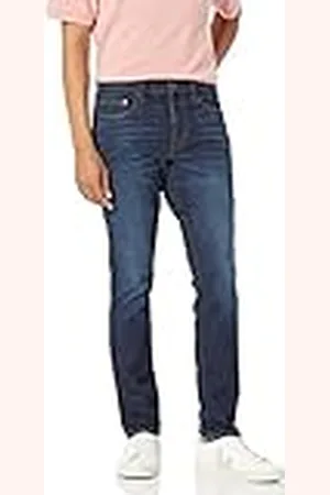 Amazon Pantalón Vaquero Elástico de Ajuste Ceñido Hombre, , 34W / 29L
