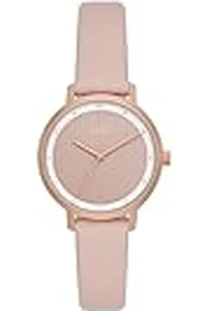 DKNY Reloj para mujer The Modernist de aluminio en tono oro rosa con tres agujas, NY6682