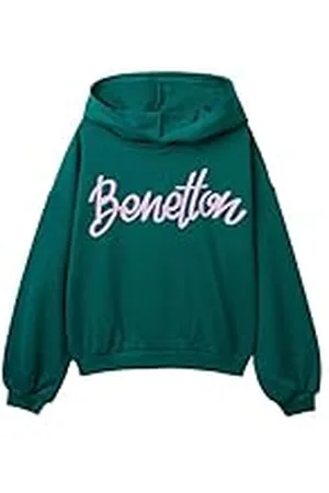 Benetton Camiseta C/CAPP. M/L 3J68C203Q Sudadera con Capucha, , 140 cm Niñas y niñas