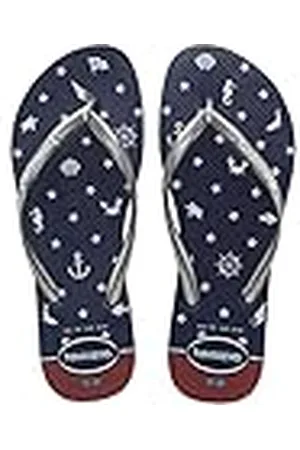 Havaianas Slim Nautical, Chanclas, para Mujer, Azul (Navy / Silver), 41/42 EU