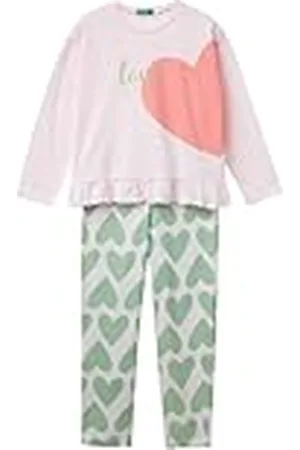 Benetton Pig(Maglia+Pant) 3VD00P06Z Juego de Pijama, , 140 para Niñas