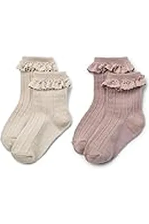 WHEAT Mädchen 2 PK Wolle Lace Socken Nora Calcetines, , 29-32 Unisex niños