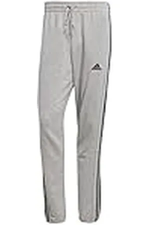 adidas Hombre Essentials French Terry Tapered Elastic Cuff 3-Stripes Pants, , M