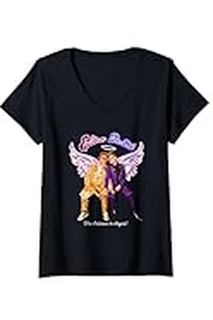 Elton John Mujer Oficial que cree en los ángeles Camiseta Cuello V