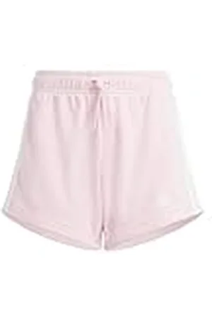 adidas Niñas Essentials 3-Stripes Shorts, Clear Pink/White, 7-8 Years