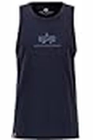 Alpha Industries Basic Camiseta, Azul (Rep.Blue-07), L para Hombre