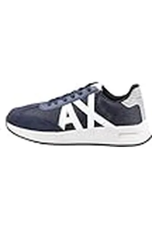 Armani Exchange Cow Suede Inserts, Sole Logo, Lace Up, Zapatillas Hombre, , 42.5 EU