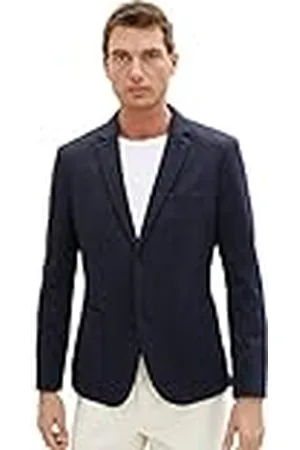 TOM TAILOR Chaqueta de piqué de punto de hombre con elástico, , XXXL