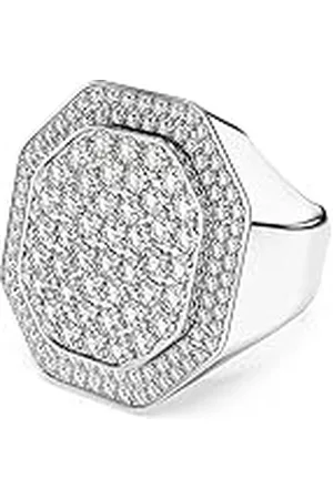 Swarovski Anillo de cóctel Dextera, Forma octagonal, , Baño de rodio
