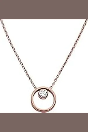 Skagen Collar Para Mujer Kariana, 14.6 mm X 14.6 mm X 3.6 mm Colgante Collar De Acero Inoxidable Rosa Dorado, SKJ0850791