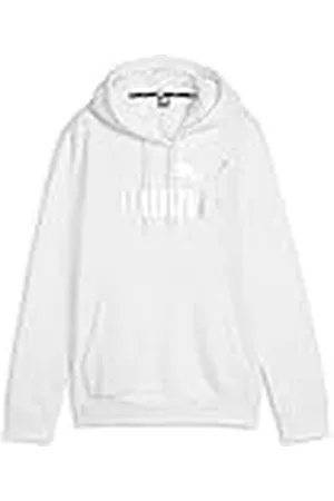 PUMA ESS+ Metallic Logo Hoodie FL Sudor, Mujer, Blanco, XS
