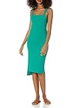 THE DROP Amelia Square-neck Strappy Bodycon Midi Tank Dress para Mujer, , 3XL Grande