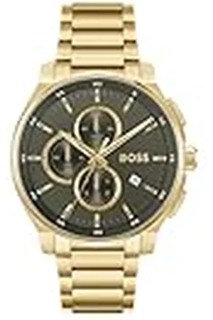 HUGO BOSS Reloj Cronógrafo de Cuarzo para Hombre Colección Peak 2.0 con Correa de Acero Inoxidable de Color Dorado - 1514190