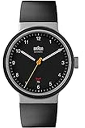 von Braun Automatic 3-Hand 40mm Mens Watch with Date Analogue Watch, Rubber Strap, 40mm Stainless Steel Case with Black Dial, Model BN0278BKBKG.