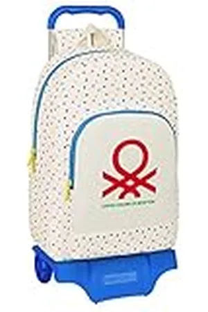 Safta BENETTON Topitos - Mochila Escolar Grande con Carro 905, Ideal para Niños de Diferentes Edades, Cómoda y Versátil, Calidad y Resistencia, 32x13.5x44 cm, Color