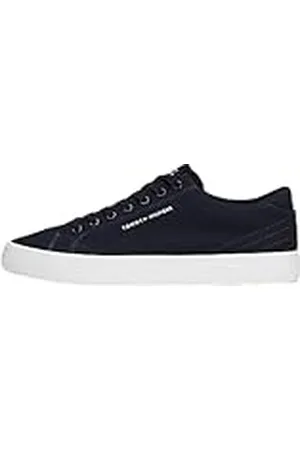 Tommy Hilfiger Zapatillas para Hombre Sneaker con Suela Vulcanizada, Azul (Desert Sky), 41