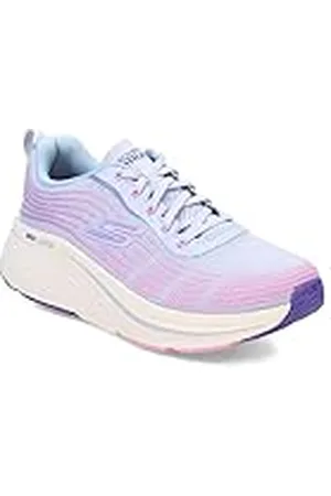 Skechers Max Cushioning Elite 2.0, Zapatos Deportivos Mujer, Light Blue Textile/Pink Trim, 39 EU