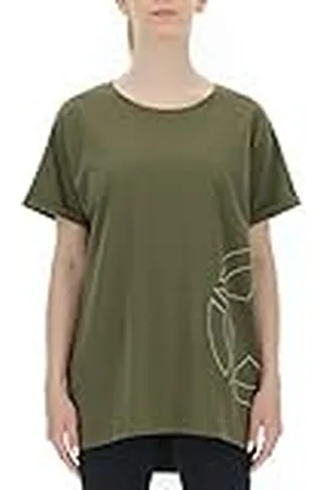 Jeep O102259-E733 J Camiseta Mujer Estampado Oversize Star Outline Mangas con Vueltas J21W S