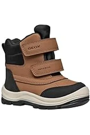 Geox B FLANFIL Boy B ABX, Bota de Nieve Bebé-Niños, Tobacco/Black, 22 EU