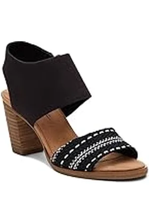 TOMS Majorca Cutout, Sandalias de Tacón Mujer, Negro Multicolor, 42 EU