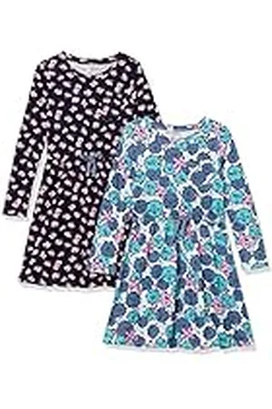 Amazon Vestido Tipo Camiseta de Cintura Elástica y Manga Larga Niña, , 2 años