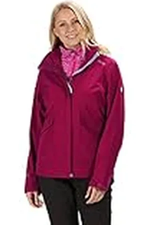 Regatta Calyn III Chaqueta 3 en 1 impermeable y transpirable con capucha oculta para mujer con forro polar Marl interior 3 en 1, Mujer, RWP291 ICA10L, , 38