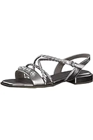 Marco Tozzi 2-2-88104-20, Sandalia para Mujer, Gris (Platinum), 39 EU