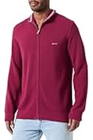 GANT Cárdigan de algodón con Cremallera de Pique Suéter, , L para Hombre