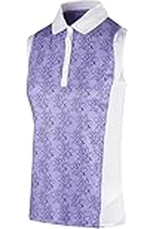 Island Green Mujer Freesia Estampado Sin Mangas Polo Golf - - M