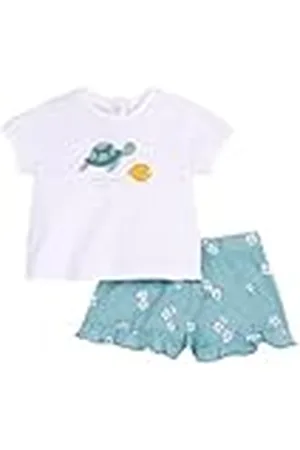 chicco Conjunto de Camiseta Y Pantalones Cortos, Chándal, Bebé-Niñas, , 9 meses EU