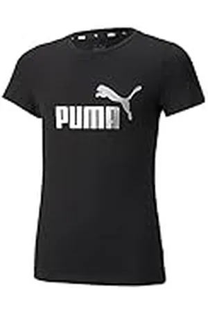 PUMA ESS+ Logo tee G Camiseta, Niñas, Black, 164