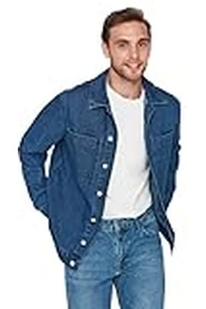 Trendyol Chaqueta Regular Lisa con Cuello de Camisa Abrigo, , M para Hombre