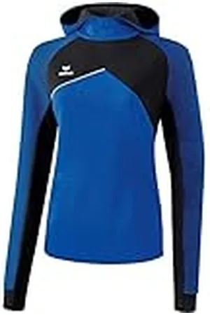 Erima Premium One 2.0 Sudadera con Capucha, Mujer, New Royal/Negro/Blanco, 42