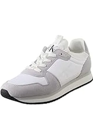 Calvin Klein Jeans Mujer Runner Sneaker Zapatillas de deporte, Multicolor (Bright White/Oyster Mushroom), 41 EU