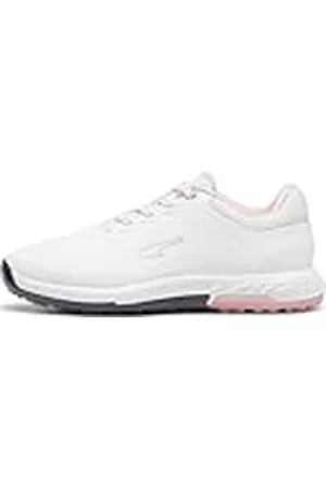 PUMA Alphacat Nitro Wmns, Golf Shoe Mujer, White-Deep Navy-Peach Smoothie, 41 EU