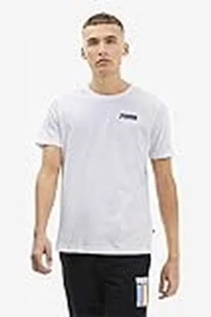 PUMA Celebration Graphic tee Camiseta, Hombre, White, S